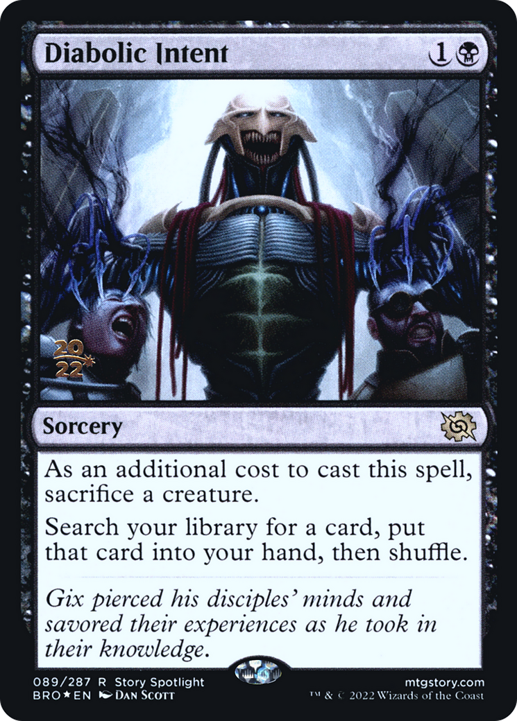 {R} Diabolic Intent [The Brothers' War: Prerelease Promos][PR BRO 089]