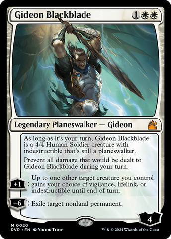 {R} Gideon Blackblade [Ravnica Remastered][RVR 020]