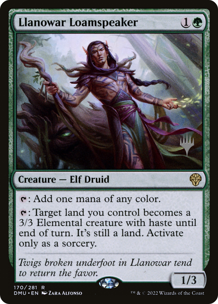 {R} Llanowar Loamspeaker (Promo Pack) [Dominaria United Promos][PP DMU 170]