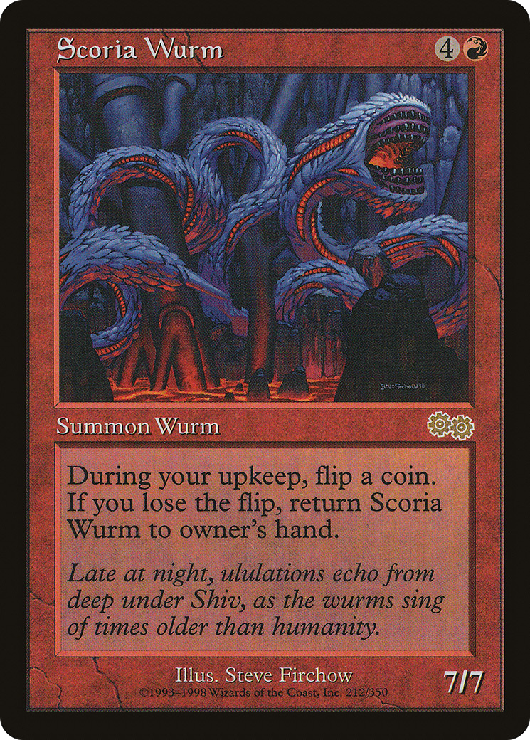 {R} Scoria Wurm [Urza's Saga][USG 212] - Misty Mountain Games