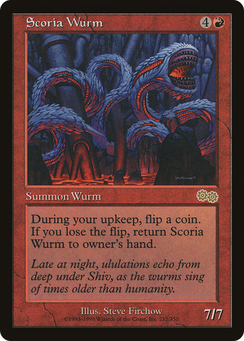 {R} Scoria Wurm [Urza's Saga][USG 212]