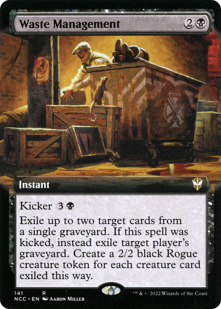 {R} Waste Management (Extended Art) [Streets of New Capenna Commander][NCC 141]