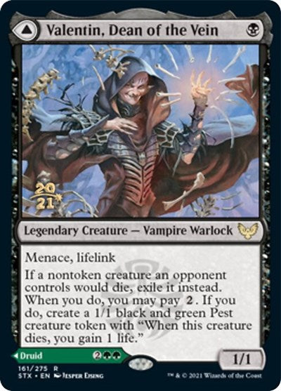 {R} Valentin, Dean of the Vein // Lisette, Dean of the Root [Strixhaven: School of Mages Prerelease Promos][PR STX 161]