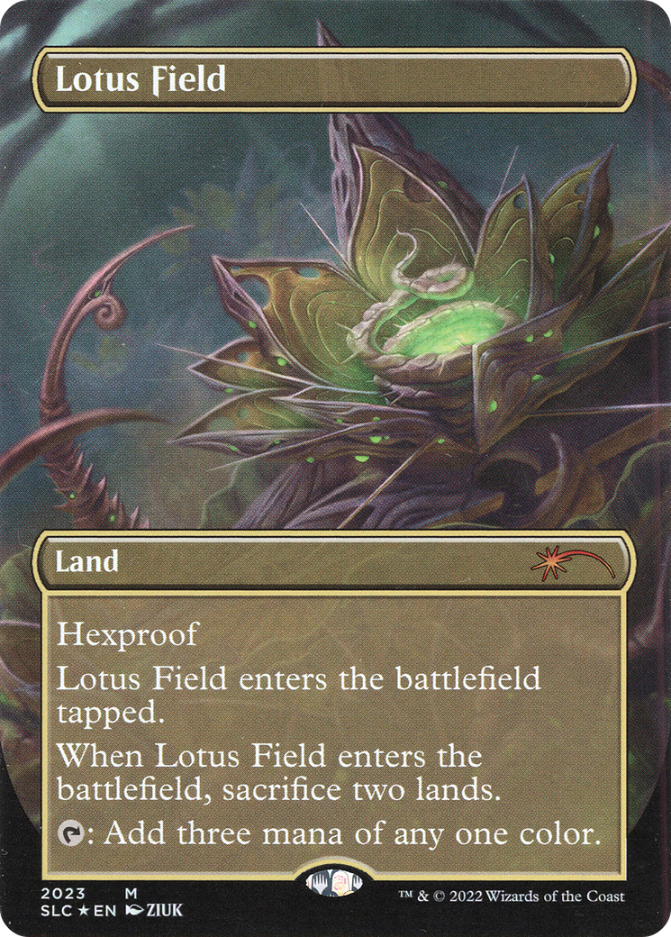 {R} Lotus Field (Borderless) [Secret Lair 30th Anniversary Countdown Kit][SLC 2023]