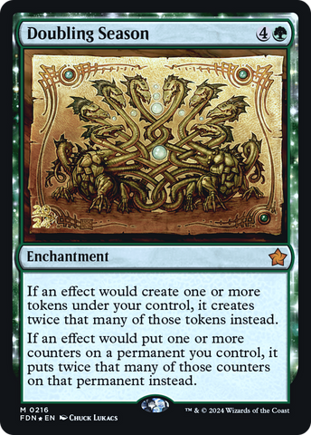 {@R} Doubling Season [Foundations Prerelease Promos][PR FDN 216]