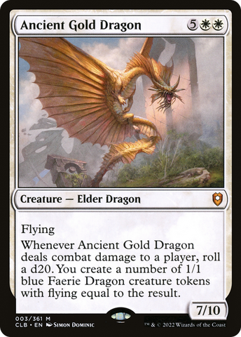{R} Ancient Gold Dragon [Commander Legends: Battle for Baldur's Gate][CLB 003]