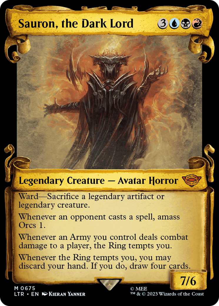 {R} Sauron, the Dark Lord [The Lord of the Rings: Tales of Middle-Earth Showcase Scrolls][LTR 675] - Misty Mountain Games
