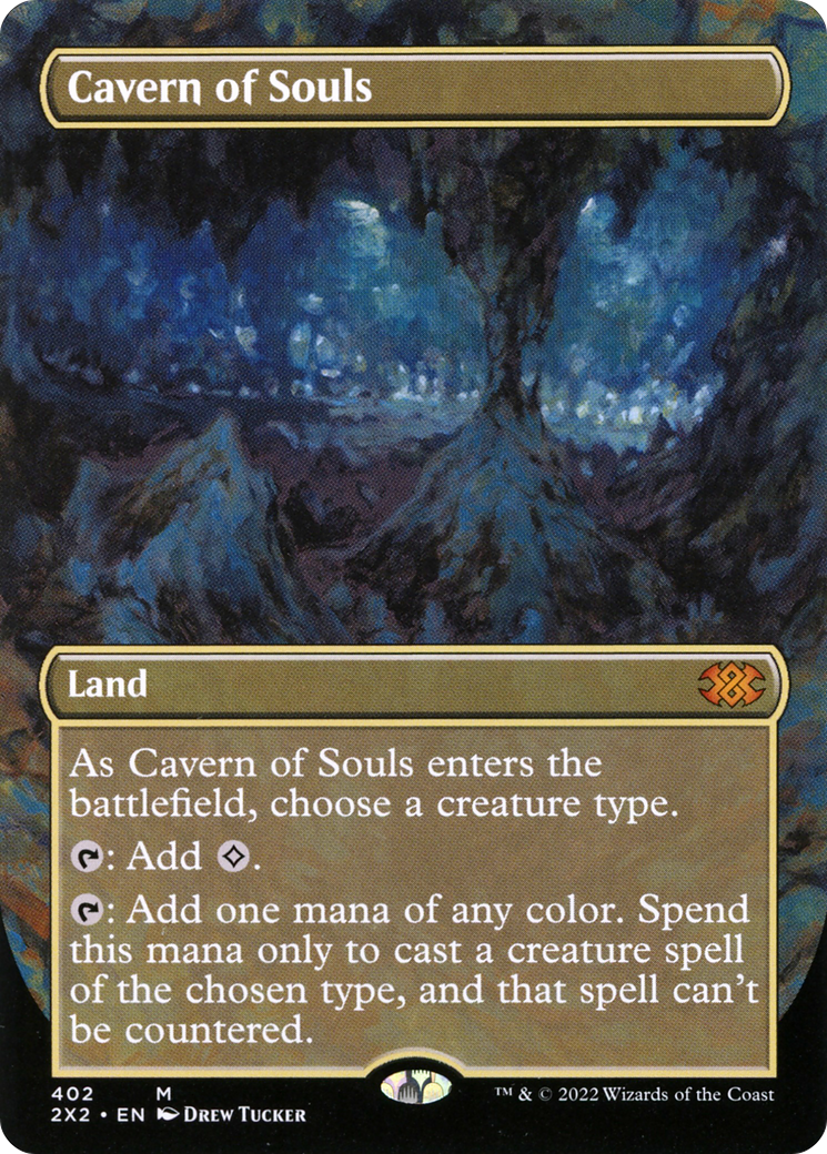 {R} Cavern of Souls (Borderless Alternate Art) [Double Masters 2022][2X2 402]