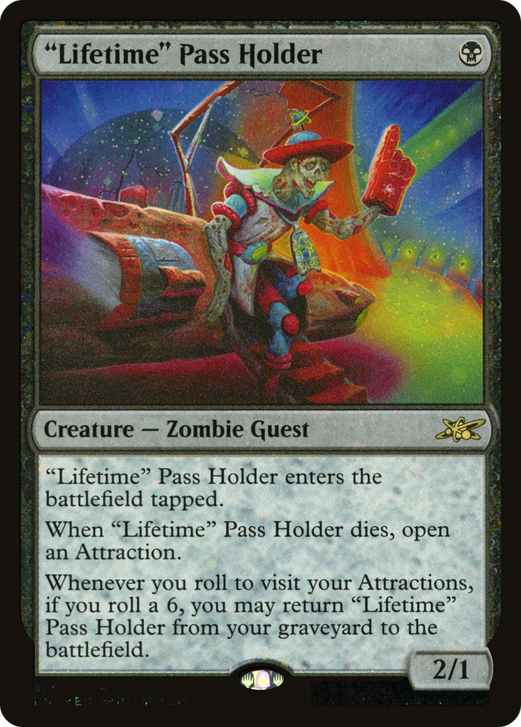 {R} "Lifetime" Pass Holder (Galaxy Foil) [Unfinity][UNF 365]