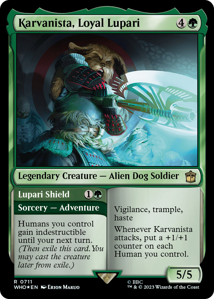 {R} Karvanista, Loyal Lupari // Lupari Shield (Surge Foil) [Doctor Who][WHO 711]