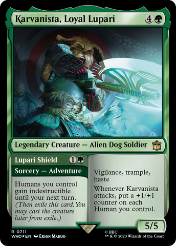 {R} Karvanista, Loyal Lupari // Lupari Shield (Surge Foil) [Doctor Who][WHO 711]