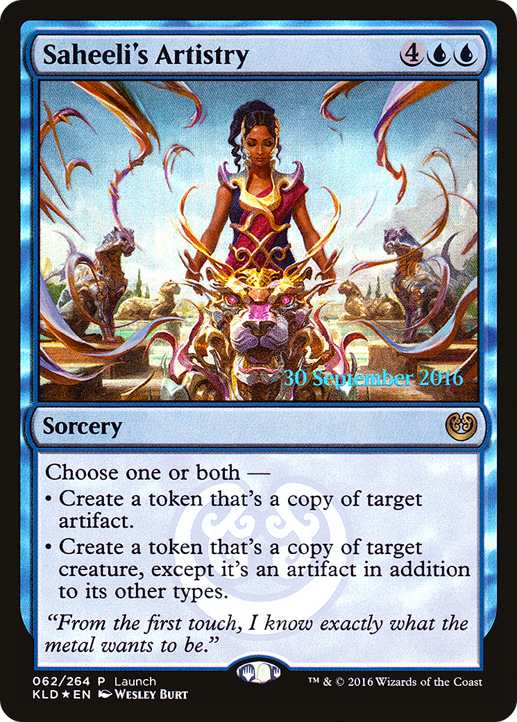 {R} Saheeli's Artistry (Launch) [Kaladesh Promos][PA KLD 062]