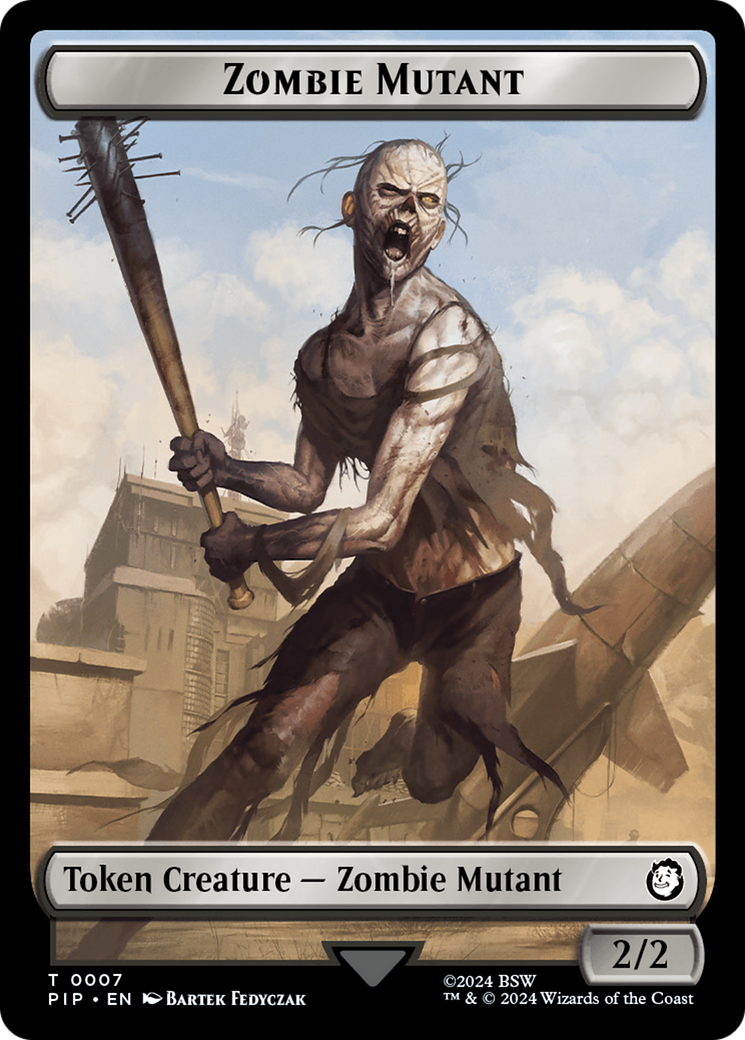 {T} Treasure (0019) // Zombie Mutant Double-Sided Token [Fallout Tokens][TPIP 19//7]