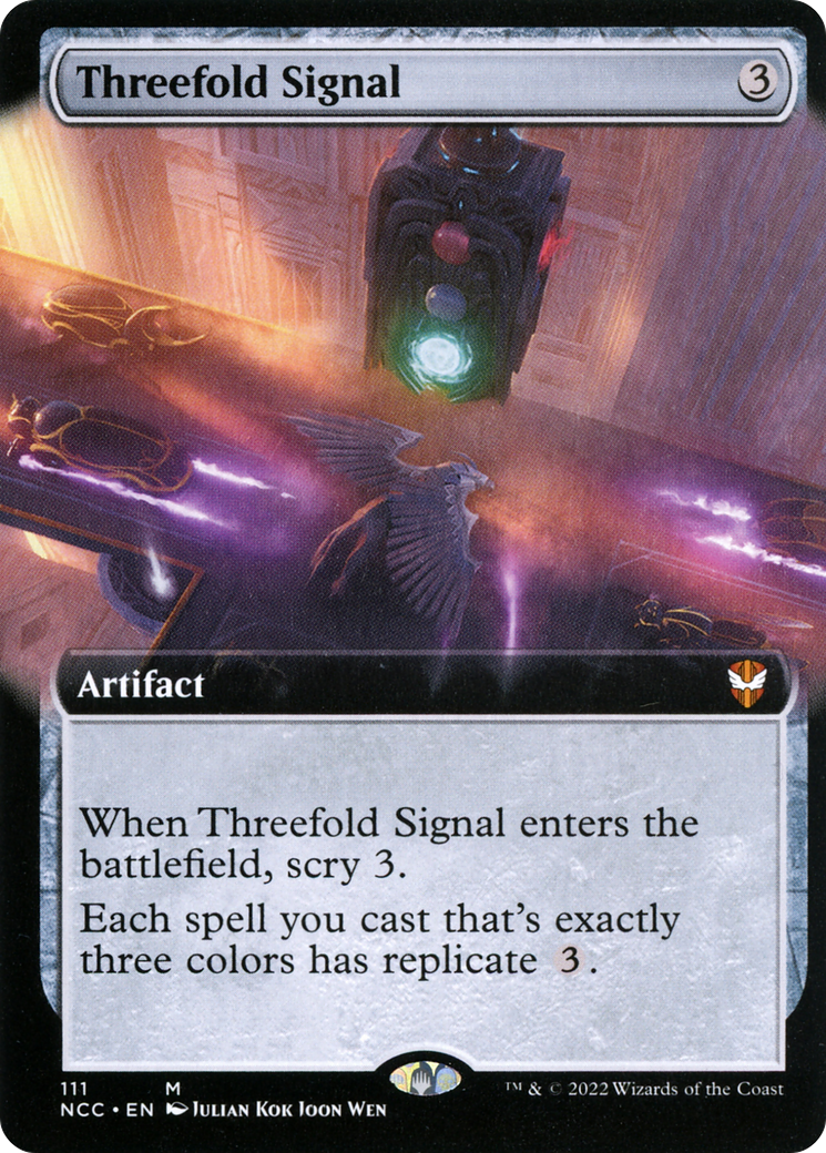 {R} Threefold Signal (Extended Art) [Streets of New Capenna Commander][NCC 111]