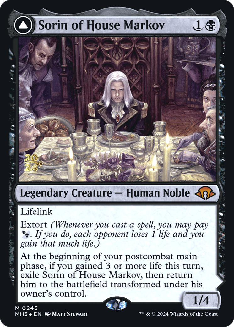 {R} Sorin of House Markov [Modern Horizons 3 Prerelese Promos][PR PMH3 245]