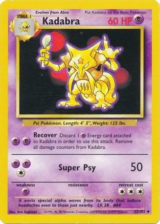 [PKM] Kadabra (32/102) [Base Set Unlimited]