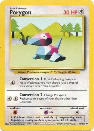 [PKM-C] Porygon (39/102) [Base Set Unlimited]