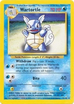 [PKM-C] Wartortle (42/102) [Base Set Unlimited]