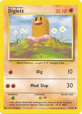 [PKM] Diglett (47/102) [Base Set Unlimited]