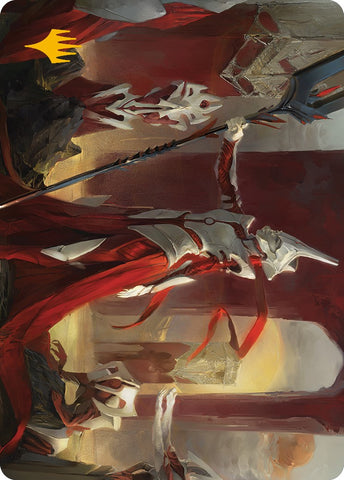 {A} Porcelain Zealot Art Card (Gold-Stamped Signature) [Phyrexia: All Will Be One Art Series][GS AONE 008]