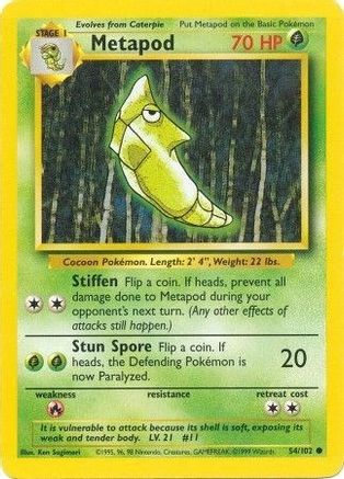 [PKM] Metapod (54/102) [Base Set Unlimited]