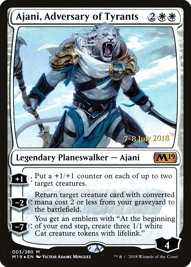{R} Ajani, Adversary of Tyrants [Core Set 2019 Prerelease Promos][PR M19 003]