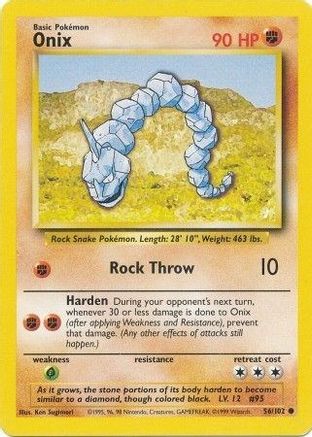 [PKM-C] Onix (56/102) [Base Set Unlimited]