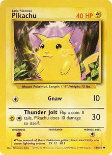 [PKM] Pikachu (58/102) [Base Set Unlimited]