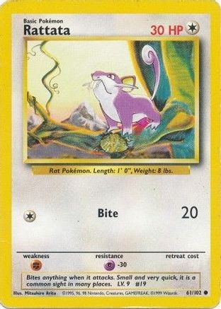 [PKM-C] Rattata (61/102) [Base Set Unlimited]