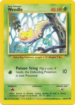 [PKM] Weedle (69/102) [Base Set Unlimited]