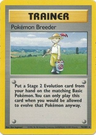 [TR] Pokemon Breeder (76/102) [Base Set Unlimited]