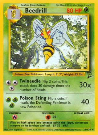 [PKM] Beedrill (21/130) [Base Set 2]