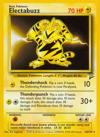 [PKM] Electabuzz (24/130) [Base Set 2]