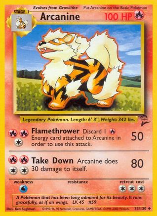 [PKM] Arcanine (33/130) [Base Set 2]
