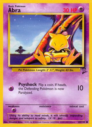 [PKM] Abra (65/130) [Base Set 2]
