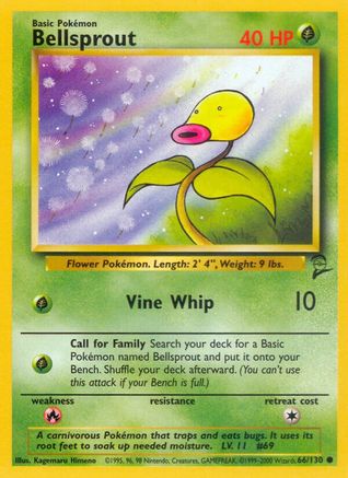 [PKM] Bellsprout (66/130) [Base Set 2]