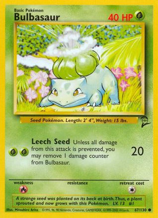 [PKM] Bulbasaur (67/130) [Base Set 2]