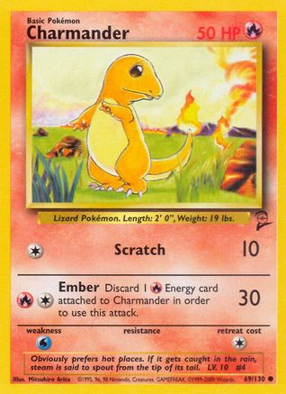 [PKM] Charmander (69/130) [Base Set 2]