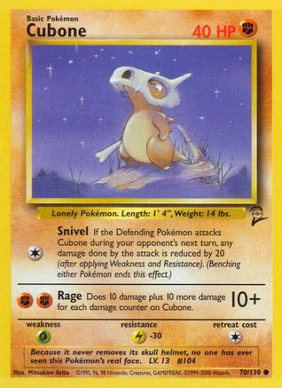 [PKM] Cubone (70/130) [Base Set 2]