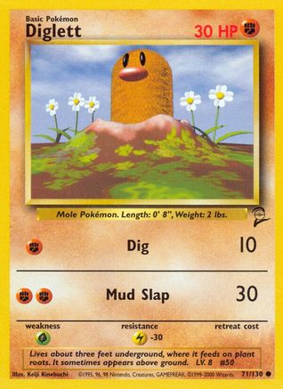 [PKM] Diglett (71/130) [Base Set 2]
