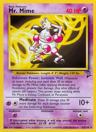 [PKM] Mr. Mime (27/130) [Base Set 2]