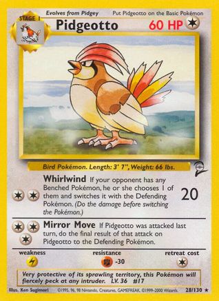 [PKM] Pidgeotto (28/130) [Base Set 2]