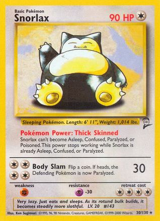 [PKM] Snorlax (30/130) [Base Set 2]
