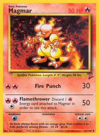 [PKM] Magmar (51/130) [Base Set 2]