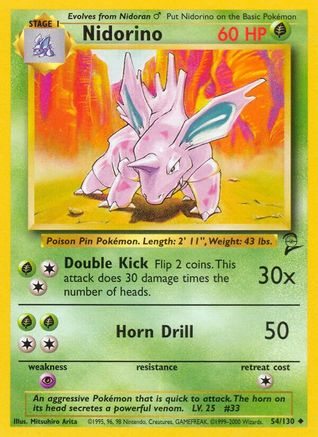 [PKM] Nidorino (54/130) [Base Set 2]