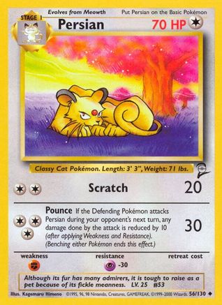 [PKM] Persian (56/130) [Base Set 2]