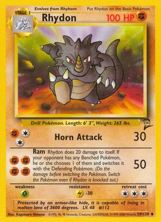 [PKM] Rhydon (59/130) [Base Set 2]