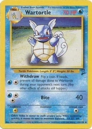 [PKM] Wartortle (63/130) [Base Set 2]