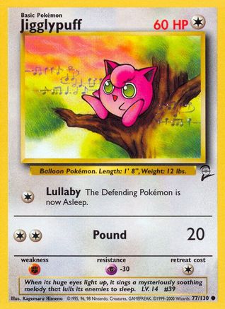 [PKM-C] Jigglypuff (77/130) [Base Set 2]
