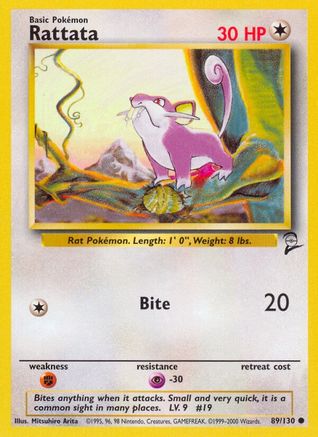 [PKM-C] Rattata (89/130) [Base Set 2]